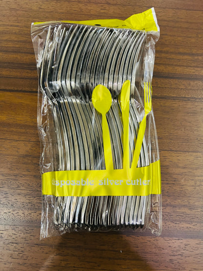 Silver Disposable Cutlery
