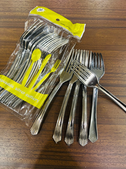 Silver Disposable Cutlery